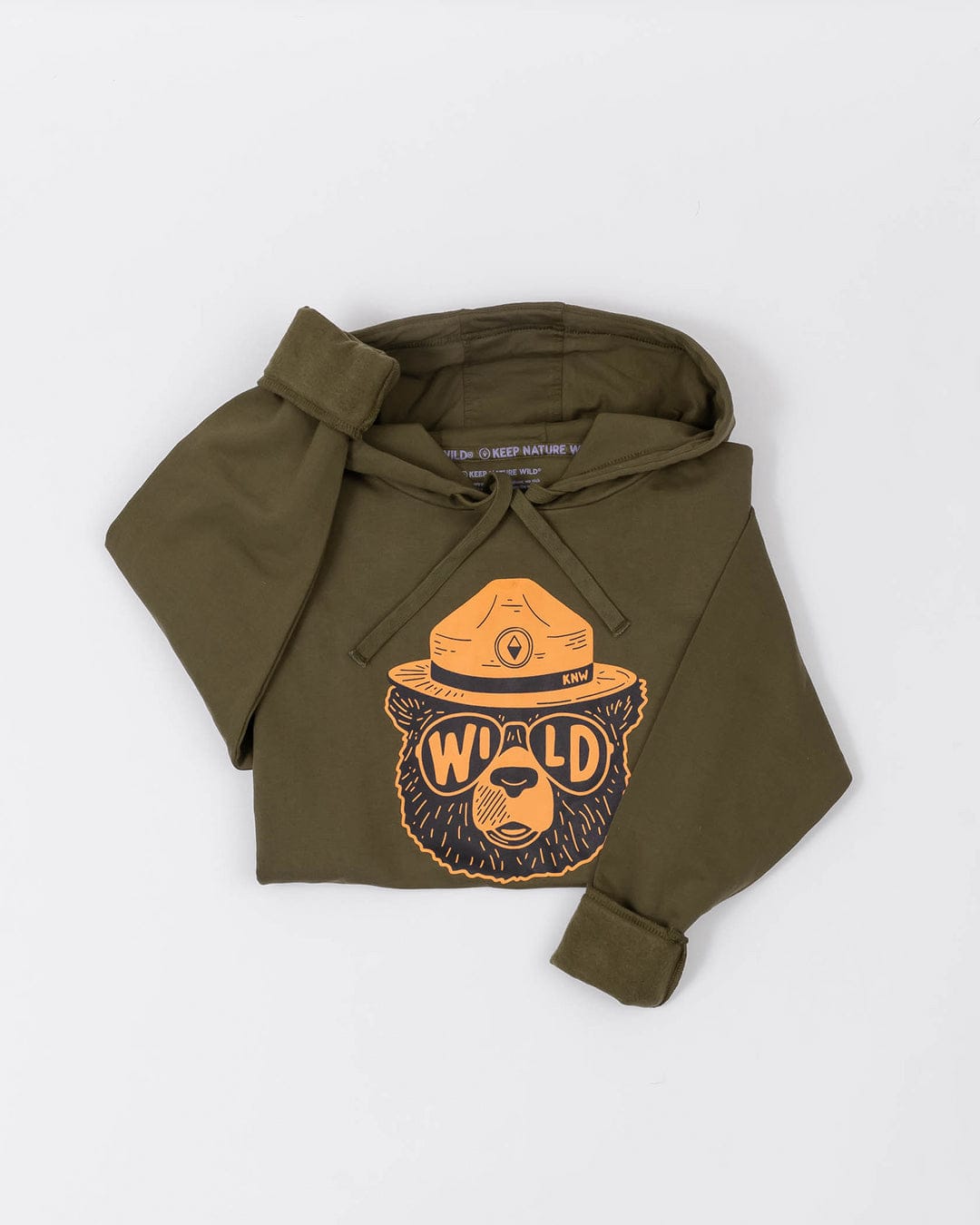 Keep Nature Wild Outerwear Wildbear Unisex Pullover Hoodie | Olive