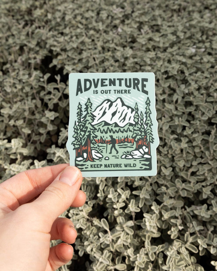 Adventure Out There Hiker Sticker