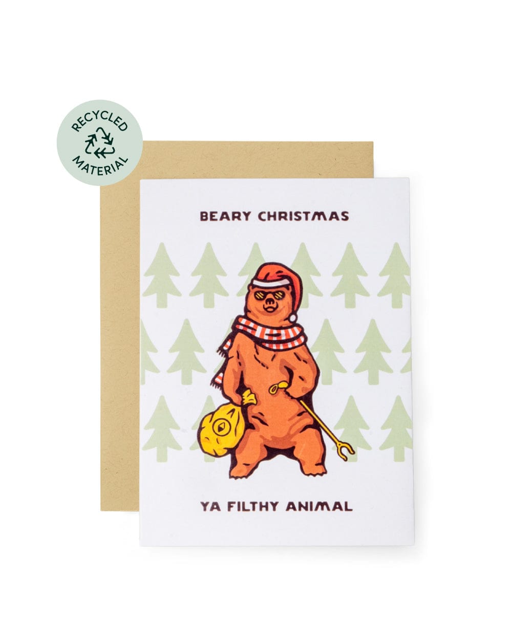 Keep Nature Wild Greeting Card Single Beary Christmas | Greeting Card