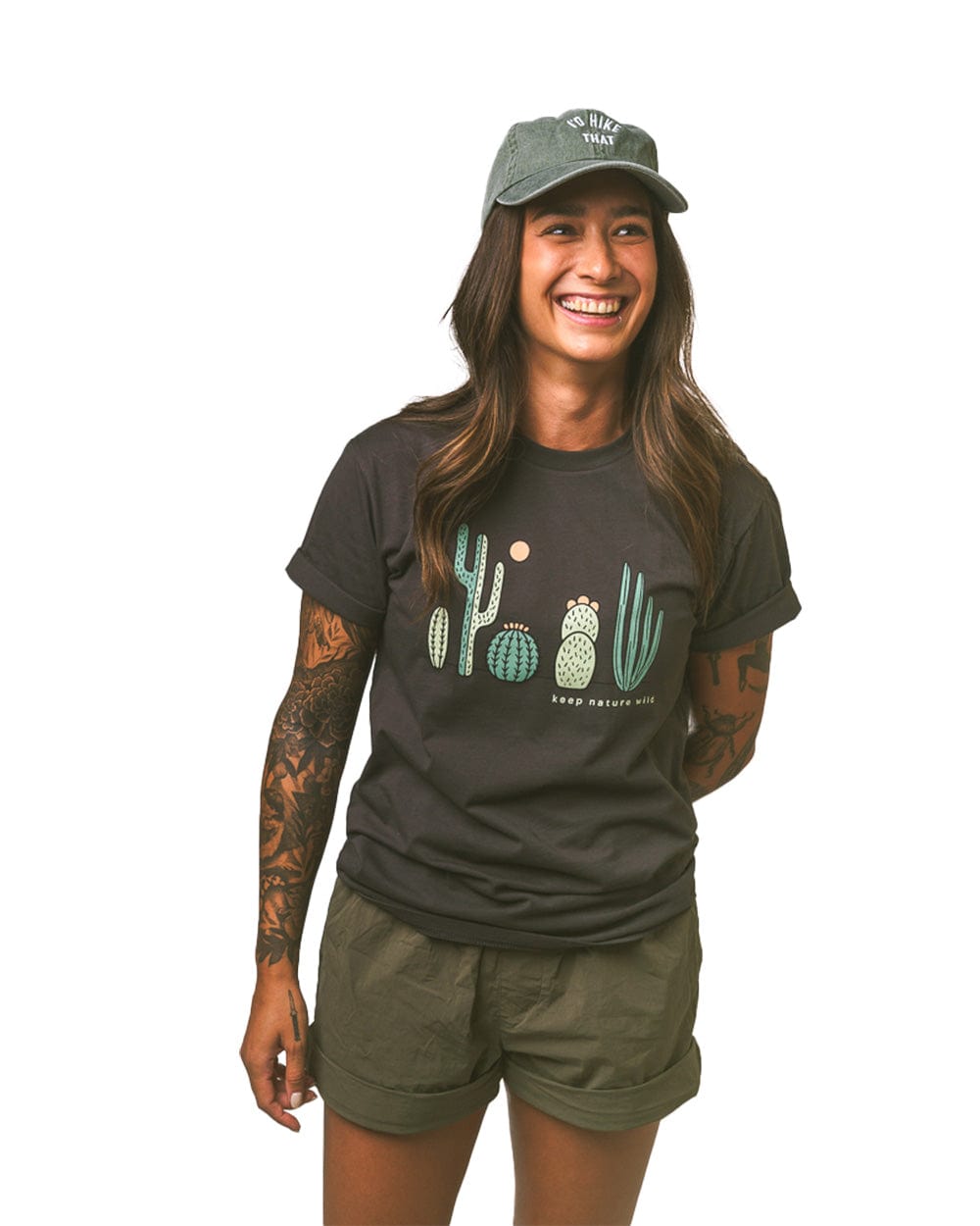 Keep Nature Wild Tee Cactus Friends Unisex Tee | Coal