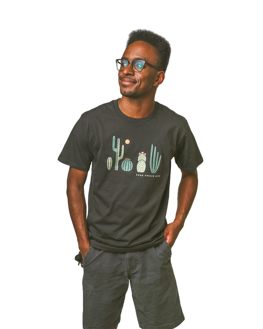 Keep Nature Wild Tee Cactus Friends Unisex Tee | Coal