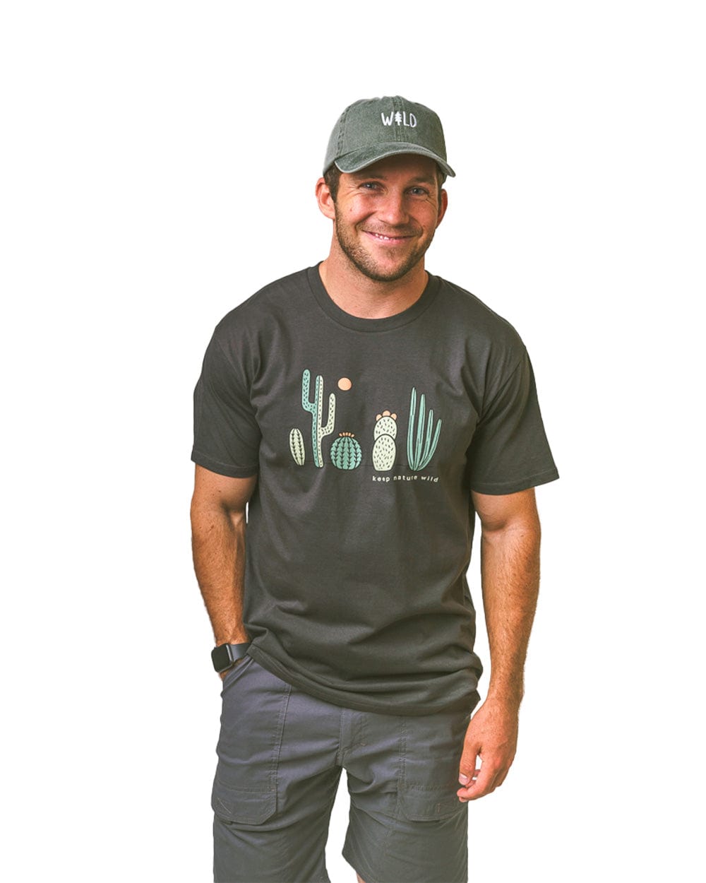 Keep Nature Wild Tee Cactus Friends Unisex Tee | Coal