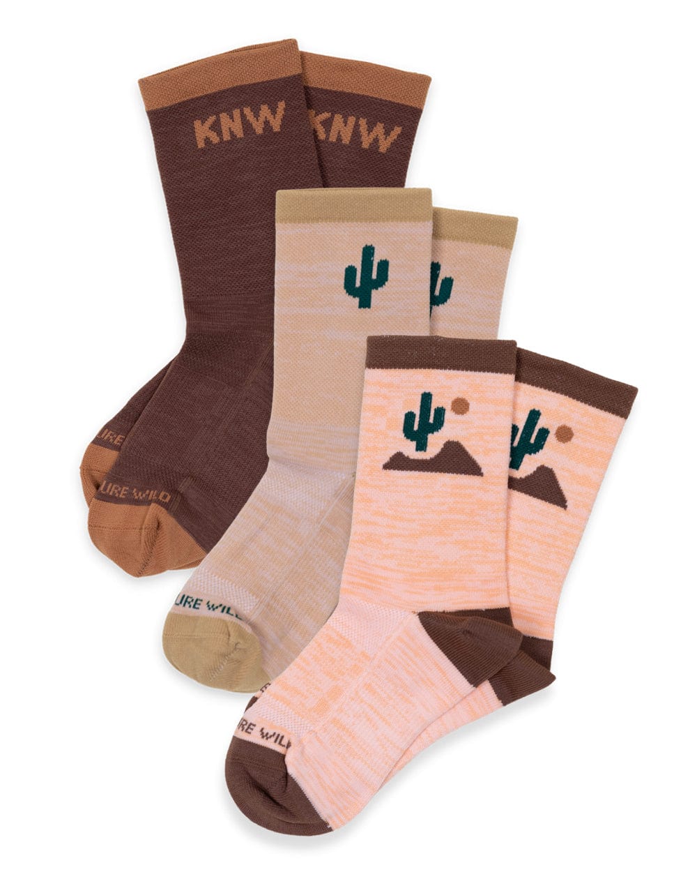 Keep Nature Wild Socks S/M / Desert Camp & Trail Mid Socks 3-Pack