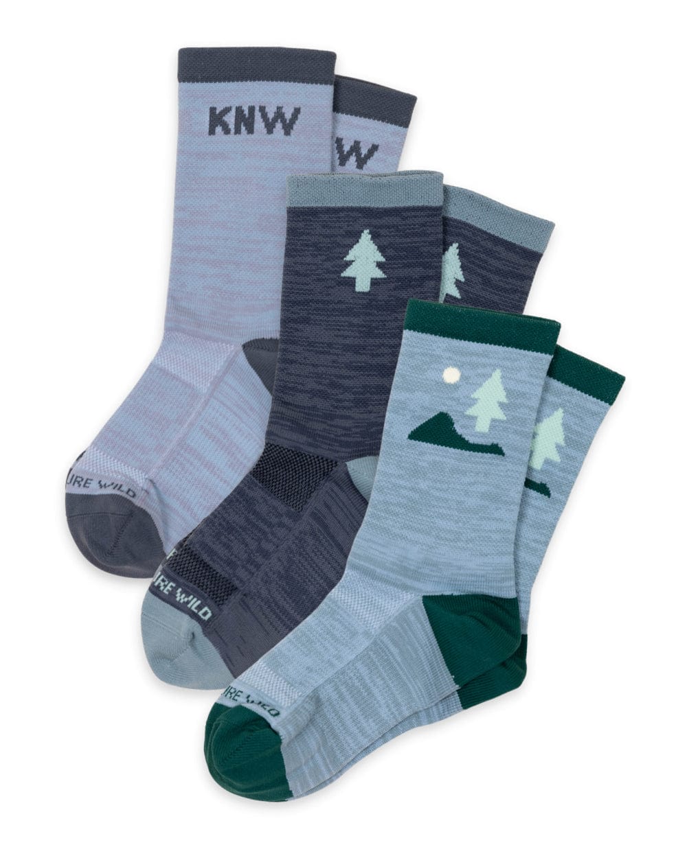 Keep Nature Wild Socks S/M / Forest Camp & Trail Mid Socks 3-Pack
