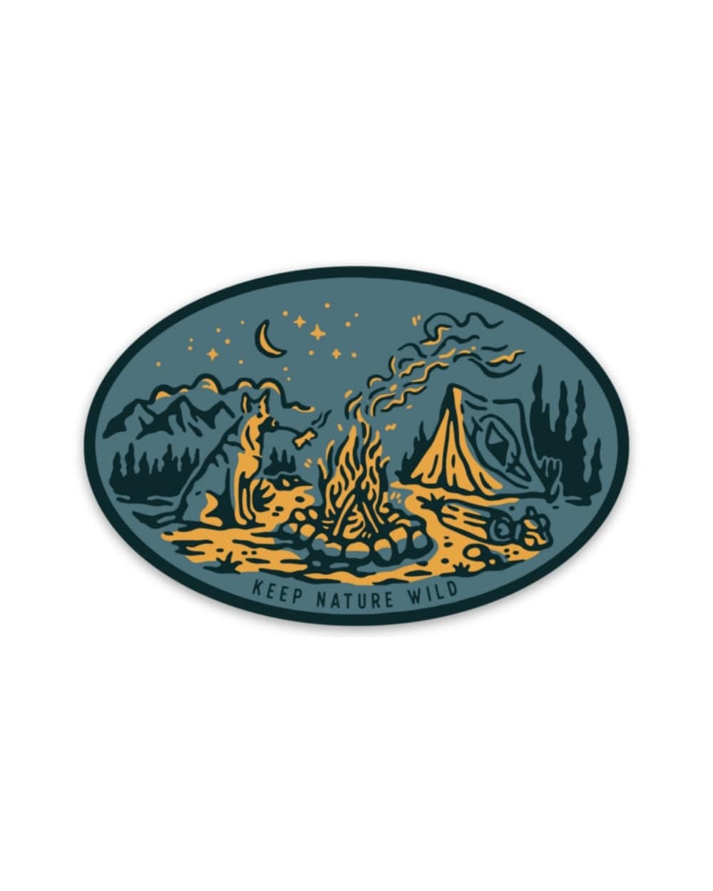 Keep Nature Wild Sticker Campfire Dog | Sticker