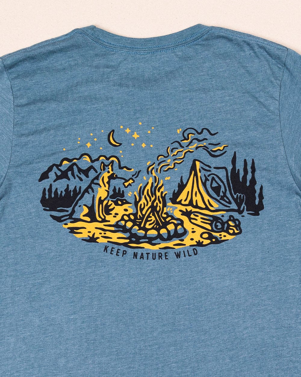 Keep Nature Wild Long Sleeve Campfire Dog Unisex Long Sleeve | Heather Slate