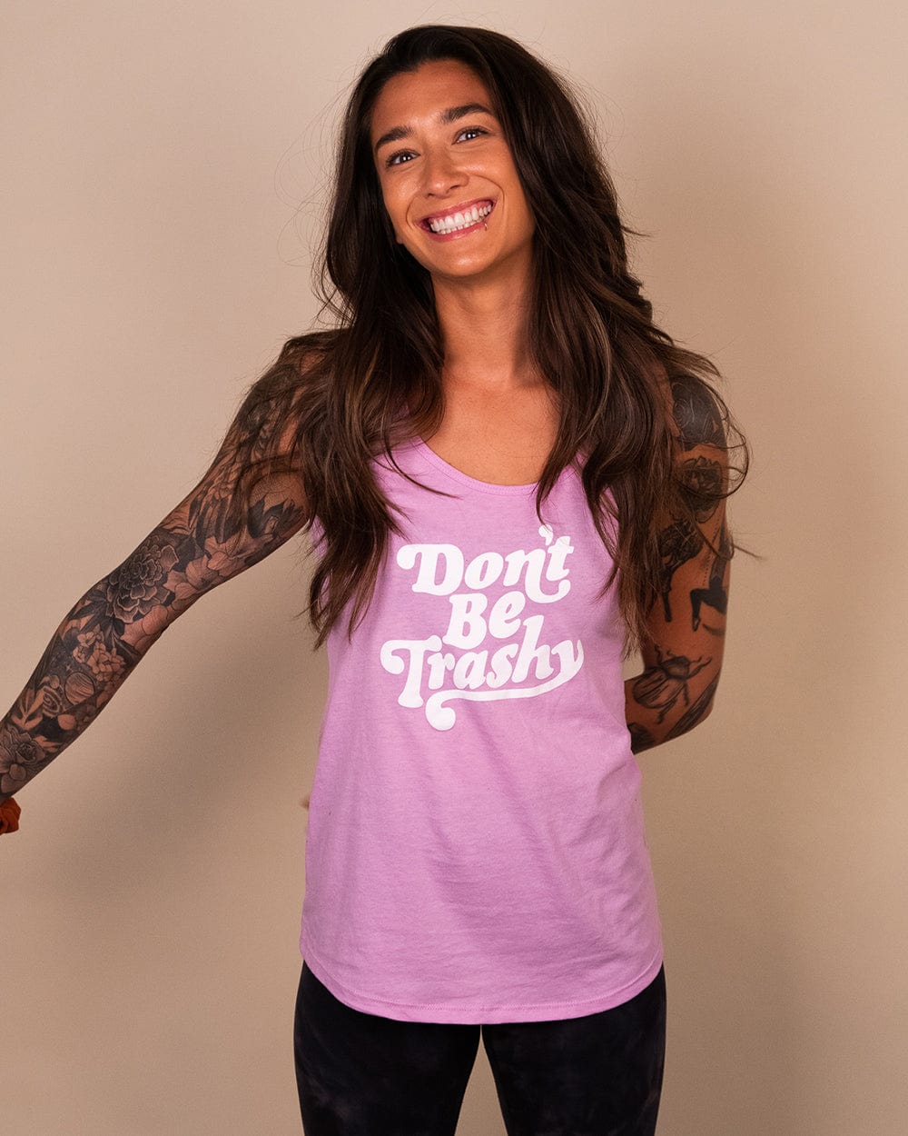 Keep Nature Wild Tank Don't Be Trashy Women's Racerback Tank | Lilac