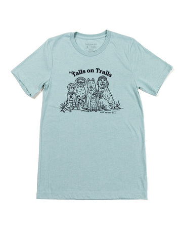 Happy Tails Unisex Tee | Dusty Blue