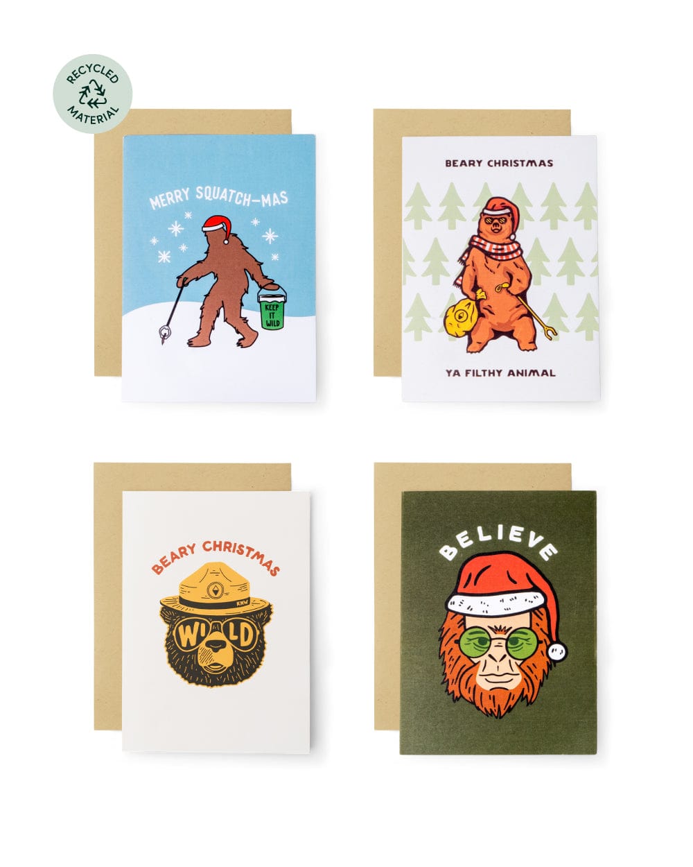 Keep Nature Wild Greeting Card 4 Pack Holiday Card Pack