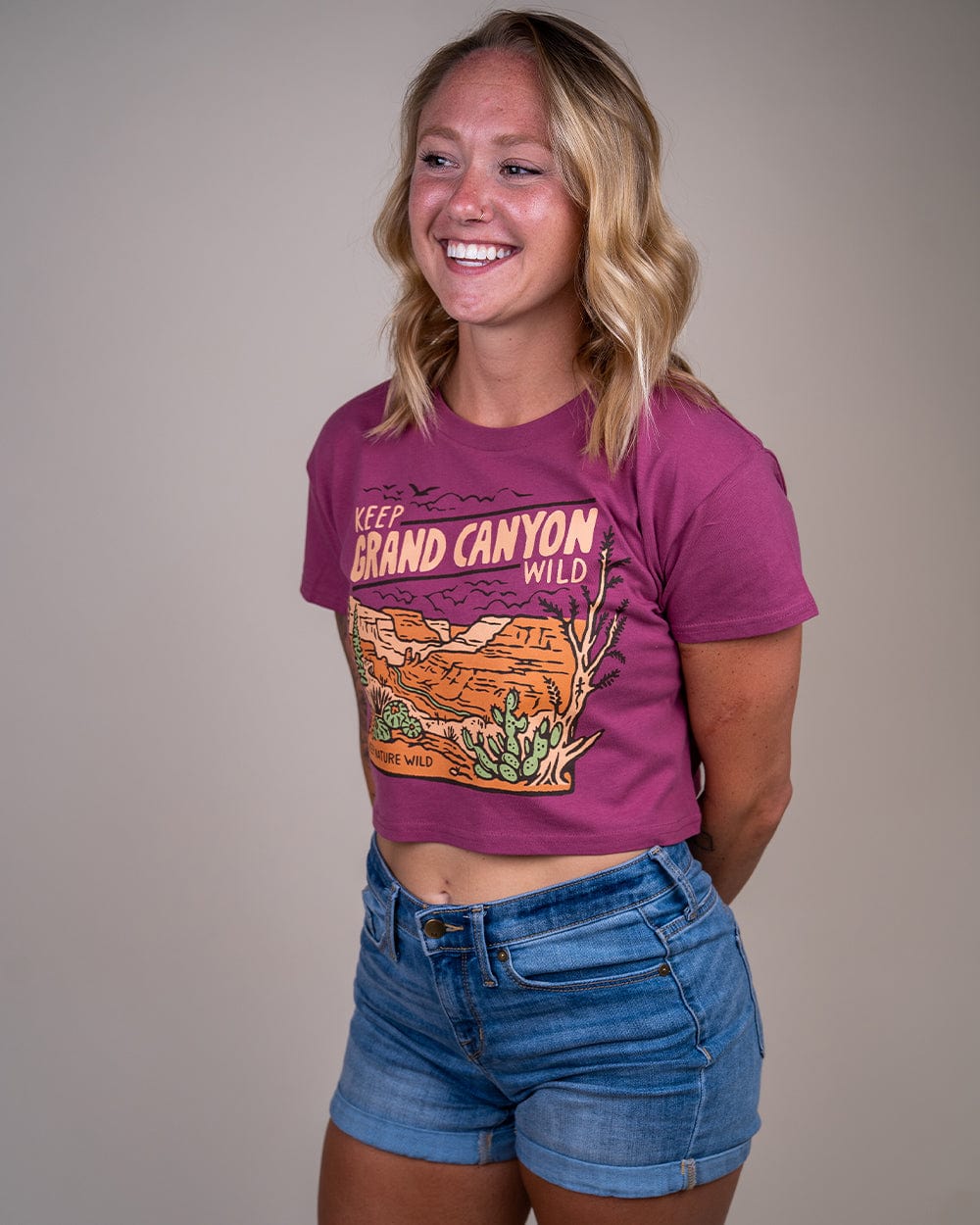 Keep Nature Wild Tee Keep Grand Canyon Wild Women's Crop Top | Berry