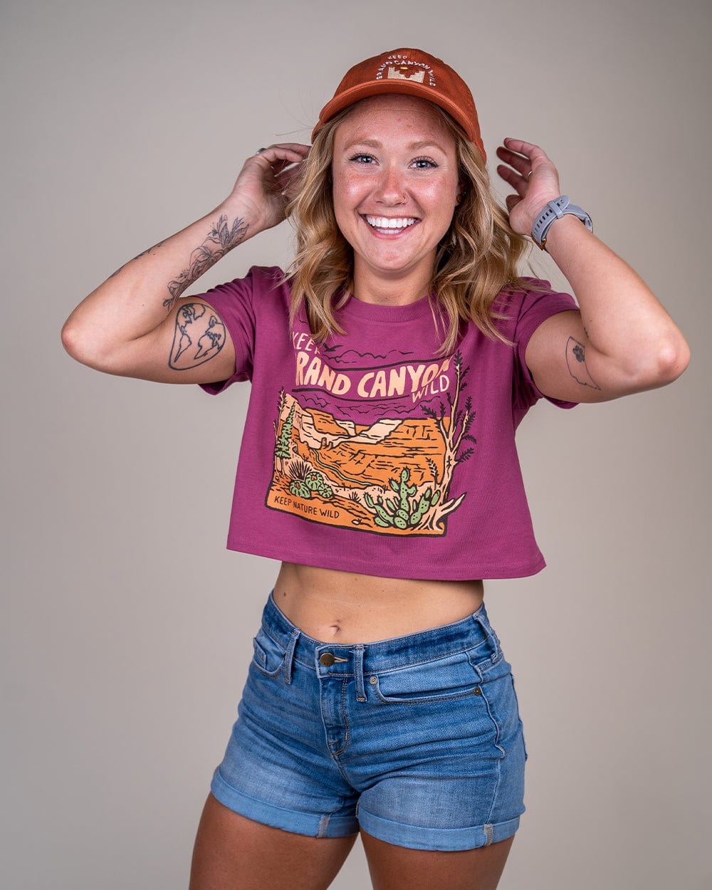 Keep Nature Wild Tee Keep Grand Canyon Wild Women's Crop Top | Berry