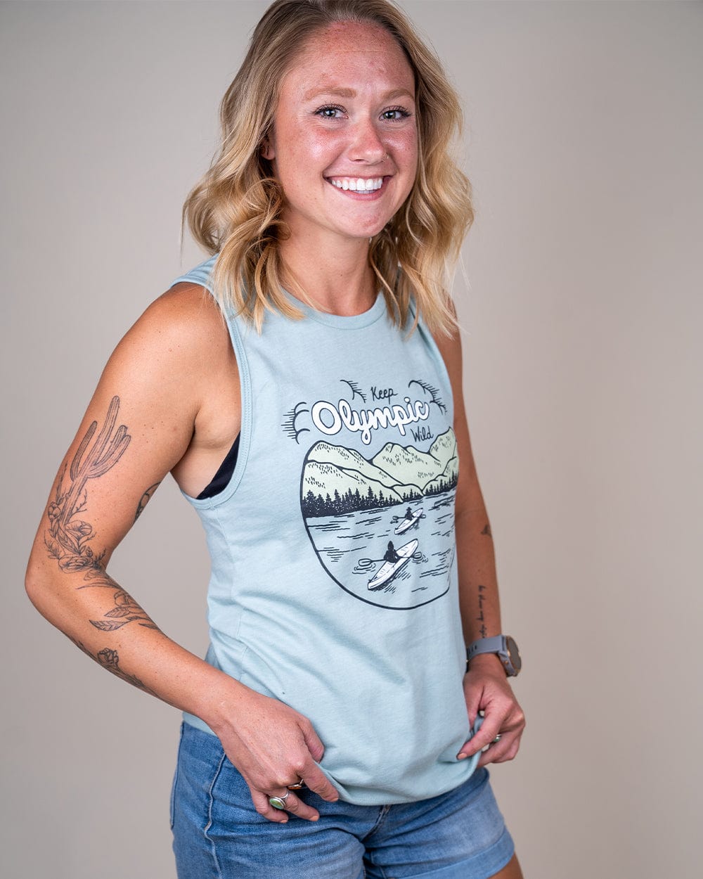 Keep Nature Wild Tank Keep Olympic Wild Muscle Tank | Dusty Blue