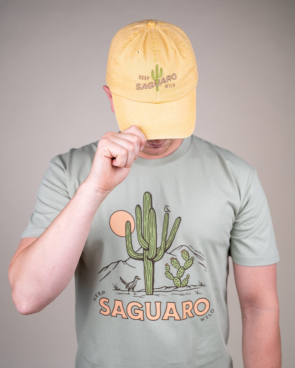 Keep Nature Wild Hat Keep Saguaro Wild Dad Hat | Mustard