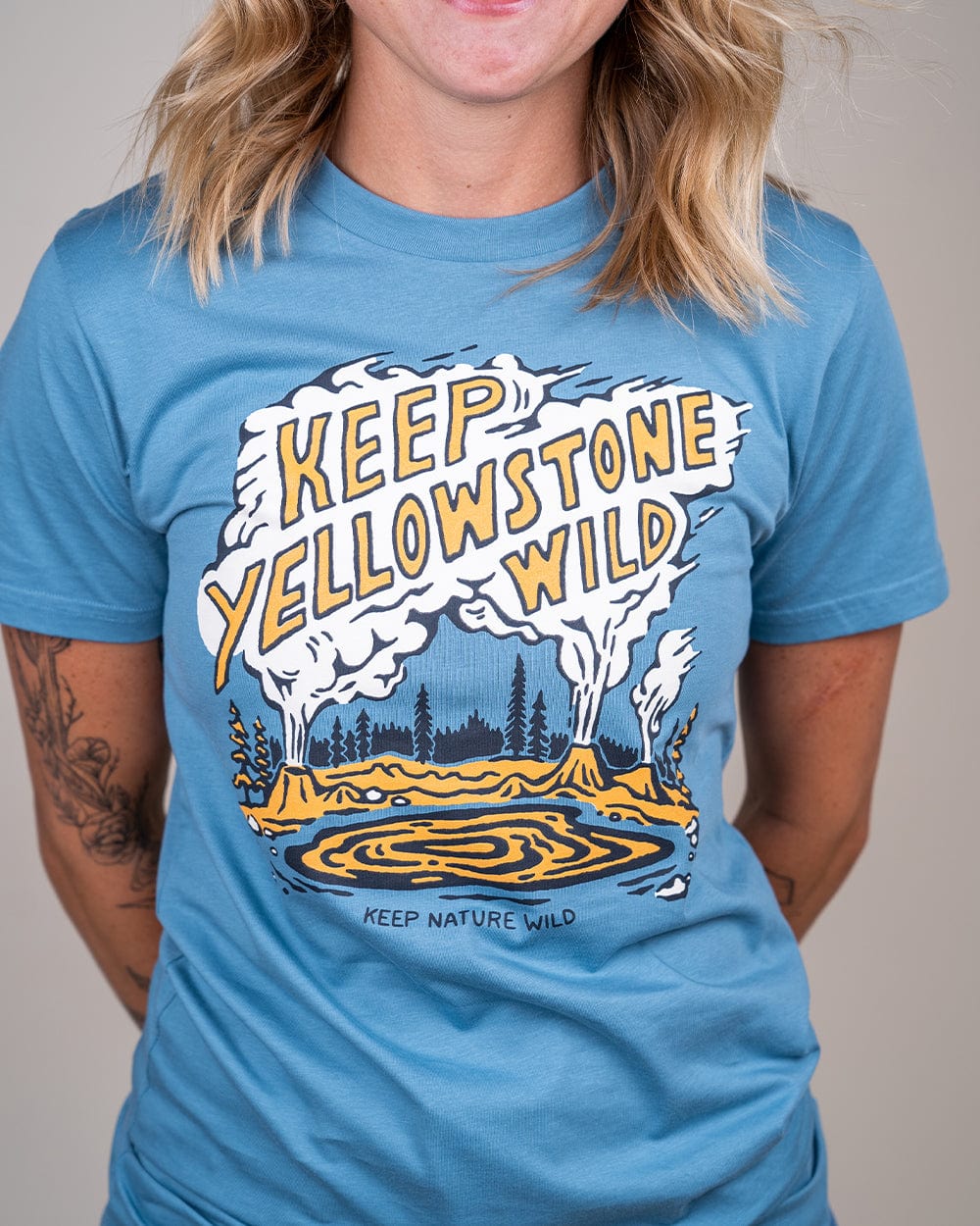 Keep Nature Wild Tee Keep Yellowstone Wild Unisex Tee | Slate Blue