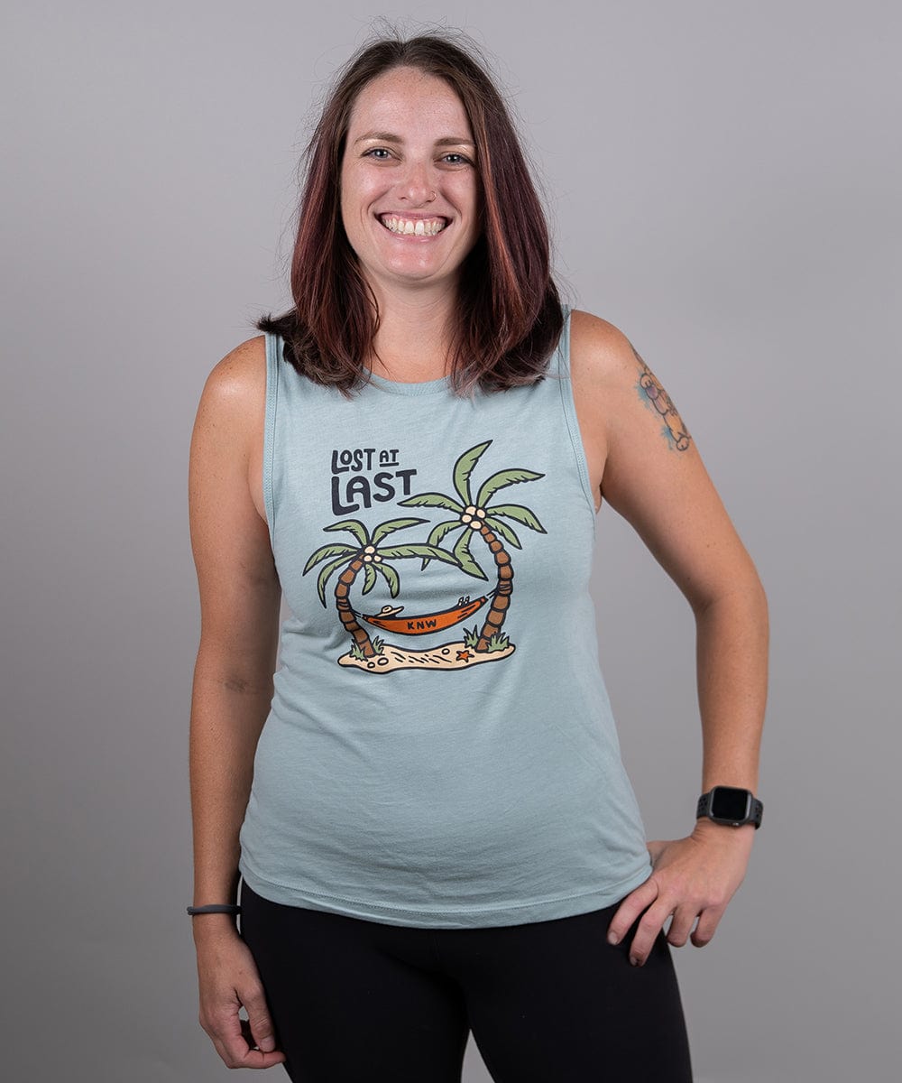 Keep Nature Wild Tank Lost at Last Palms Muscle Tank | Dusty Blue