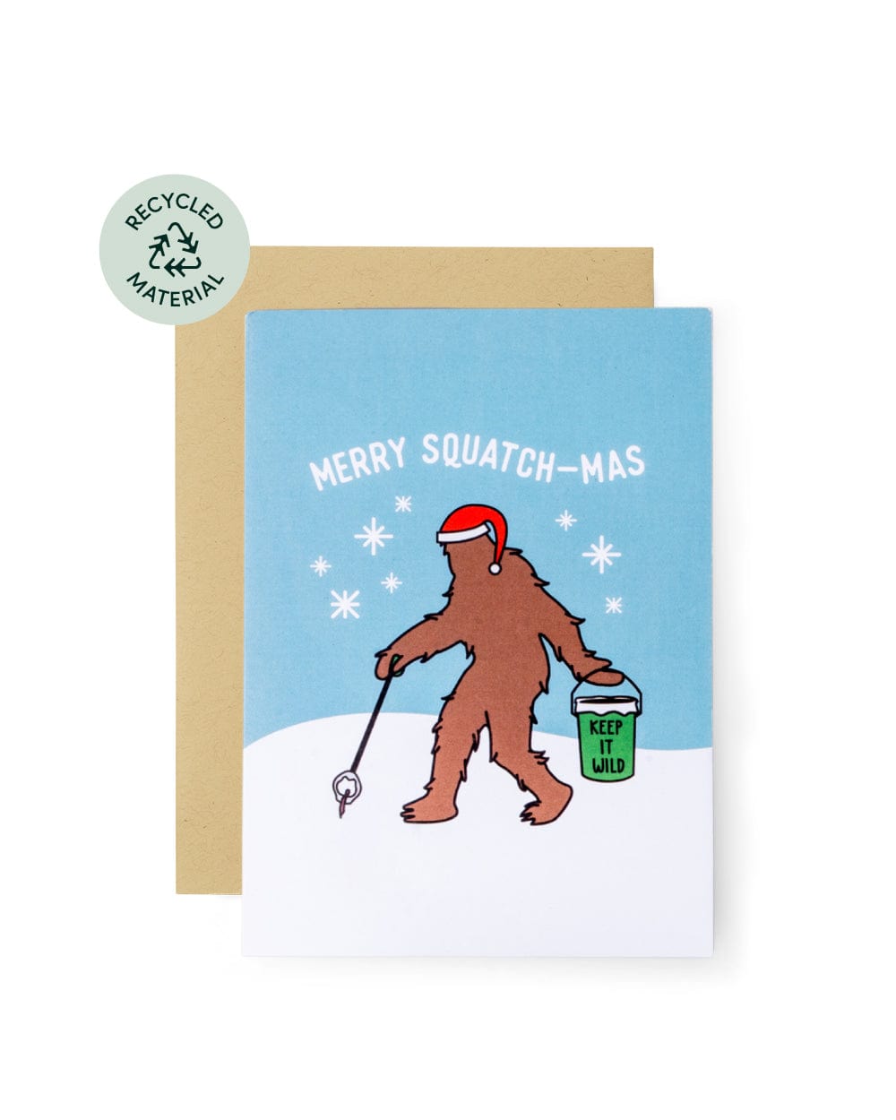 Keep Nature Wild Greeting Card Single Merry Squatch-mas | Greeting Card