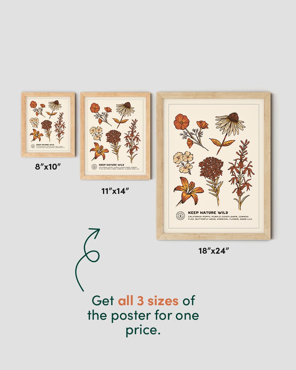 Keep Nature Wild accessories Digital Download Nature Study Digital Download Poster | Wildflowers