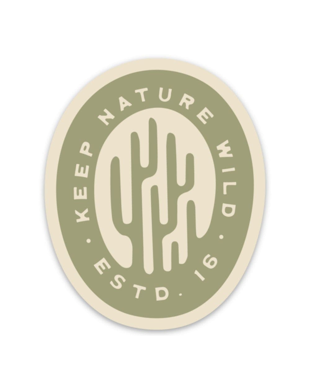 Keep Nature Wild Sticker Saguaro Badge | Sticker