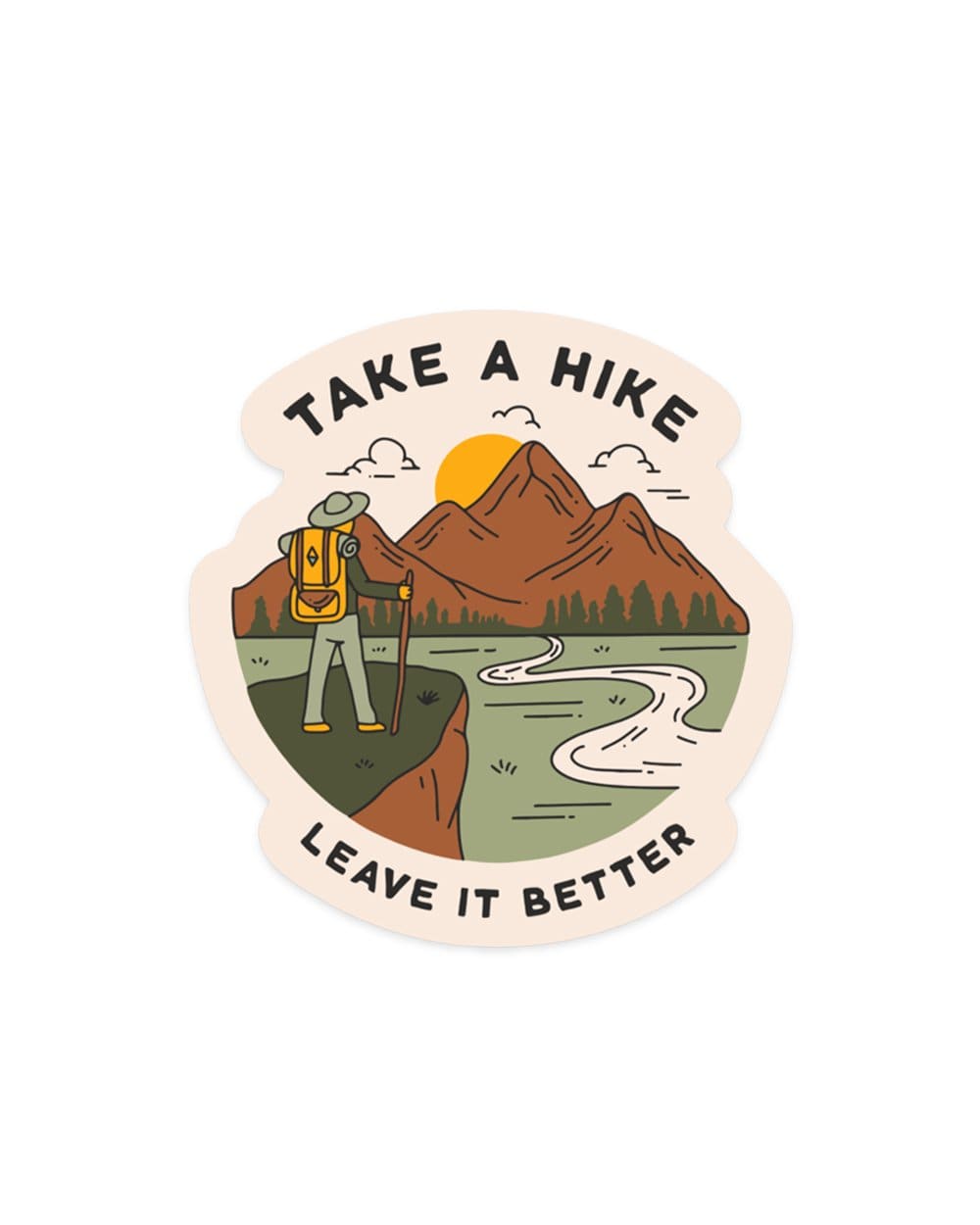 Rather be hiking Waterproof Sticker — NATURE WALK