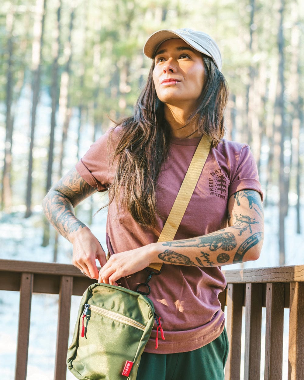 Keep Nature Wild Tee Venture On Peaceful Pine Unisex Tee | Redwood